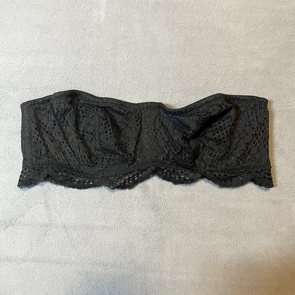 Victoria's Secret Bralette Womens Large Black Lace Classic Underwire Layering